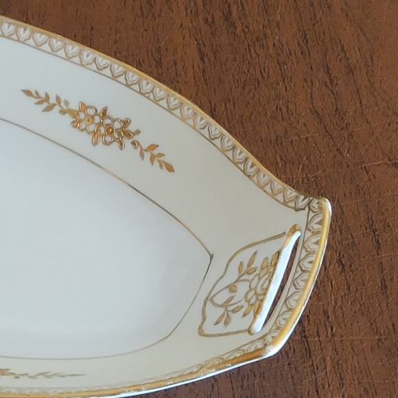 Vintage Noritake Gold Moriage Celery Dish Serving tray - Picture 8 of 16